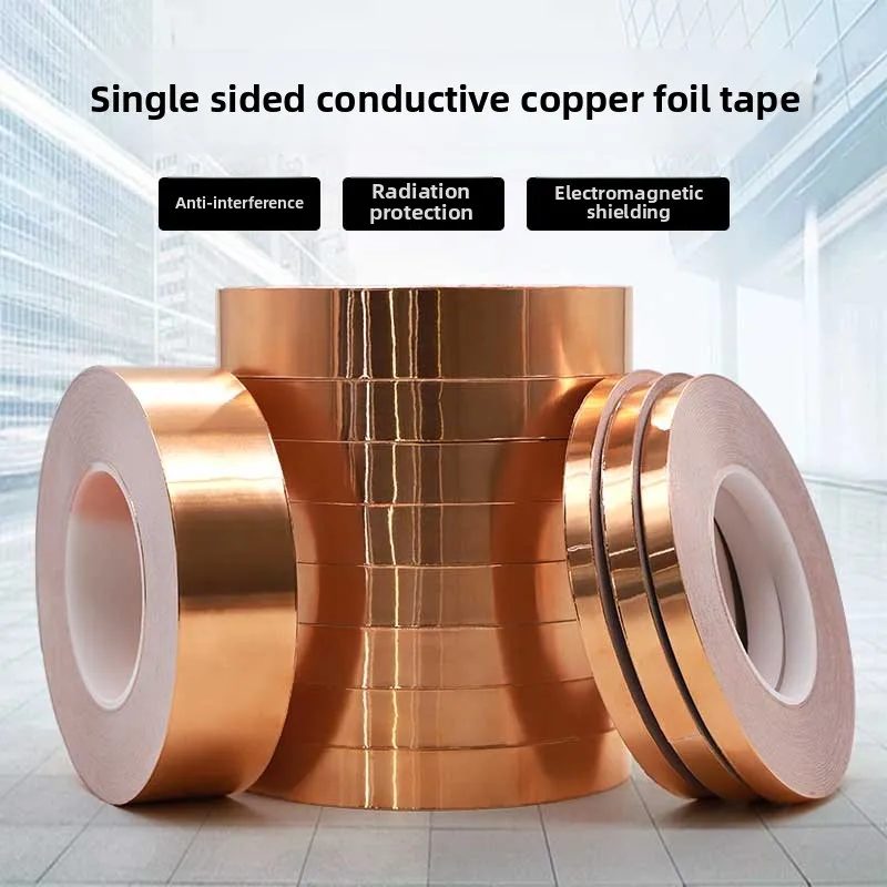 

Single-sided Copper Foil Tape Mobile Phone Motherboard Conductive Heat Dissipation Tape High Temperature Resistant Copper