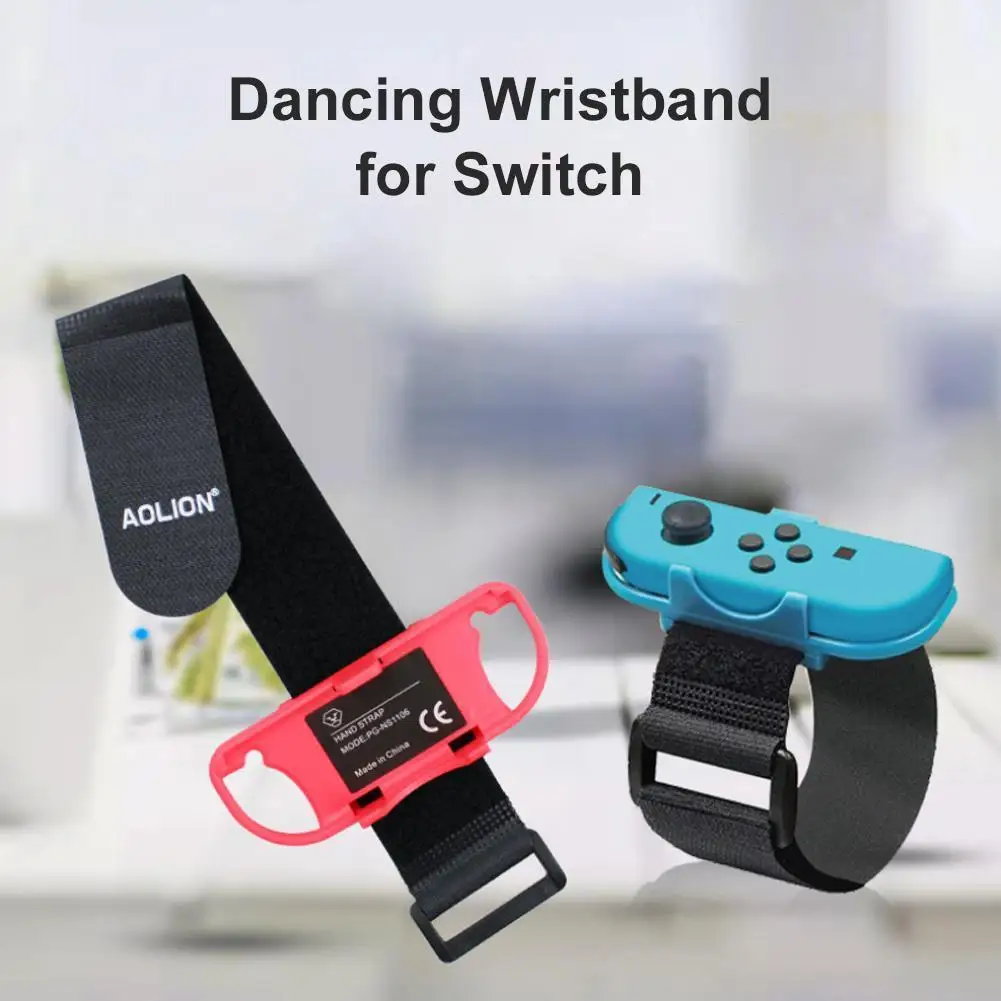 1 Par de Pulseiras Ajustáveis à Prova d'Água para Controladores de Jogos, Faixa Elástica para Just Dance