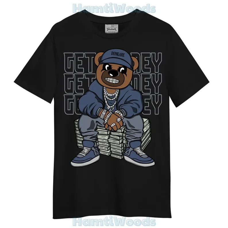 Low Diffused Blue 11s T-Shirt - Get Money Bear T-Shirt Unisex