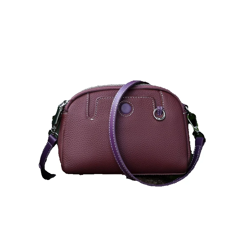 Genuine Leather 2026 New Fashion Mini Coin Purse Mom Top Layer Cowhide Versatile Shoulder And Crossbody Women's Bag_voghion.com
