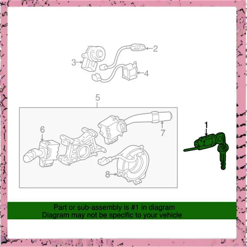 

A30M-Ignition Switch Lock Cylinder With Keys For Toyota 4Runner Tacoma 1995-2004 69057-12340