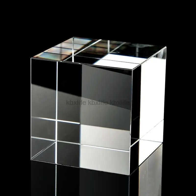 Imagem -03 - Cuboid Cristal Cubo Artificial Criativo Foto Prisma Transparente sem Cores e Arco-íris B50 80 mm