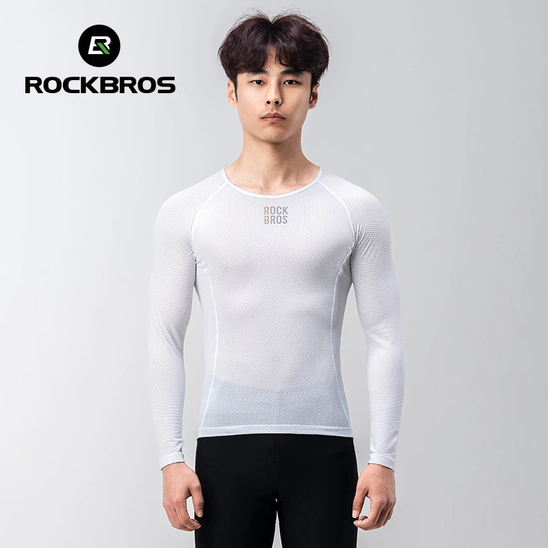 ROCKBROS Men\'s Bicycle Jerseys Summer Long Sleeve Base Shirts Quick Dry Sports Underwear Tops Male MTB Road Bike Bicycle Jackets