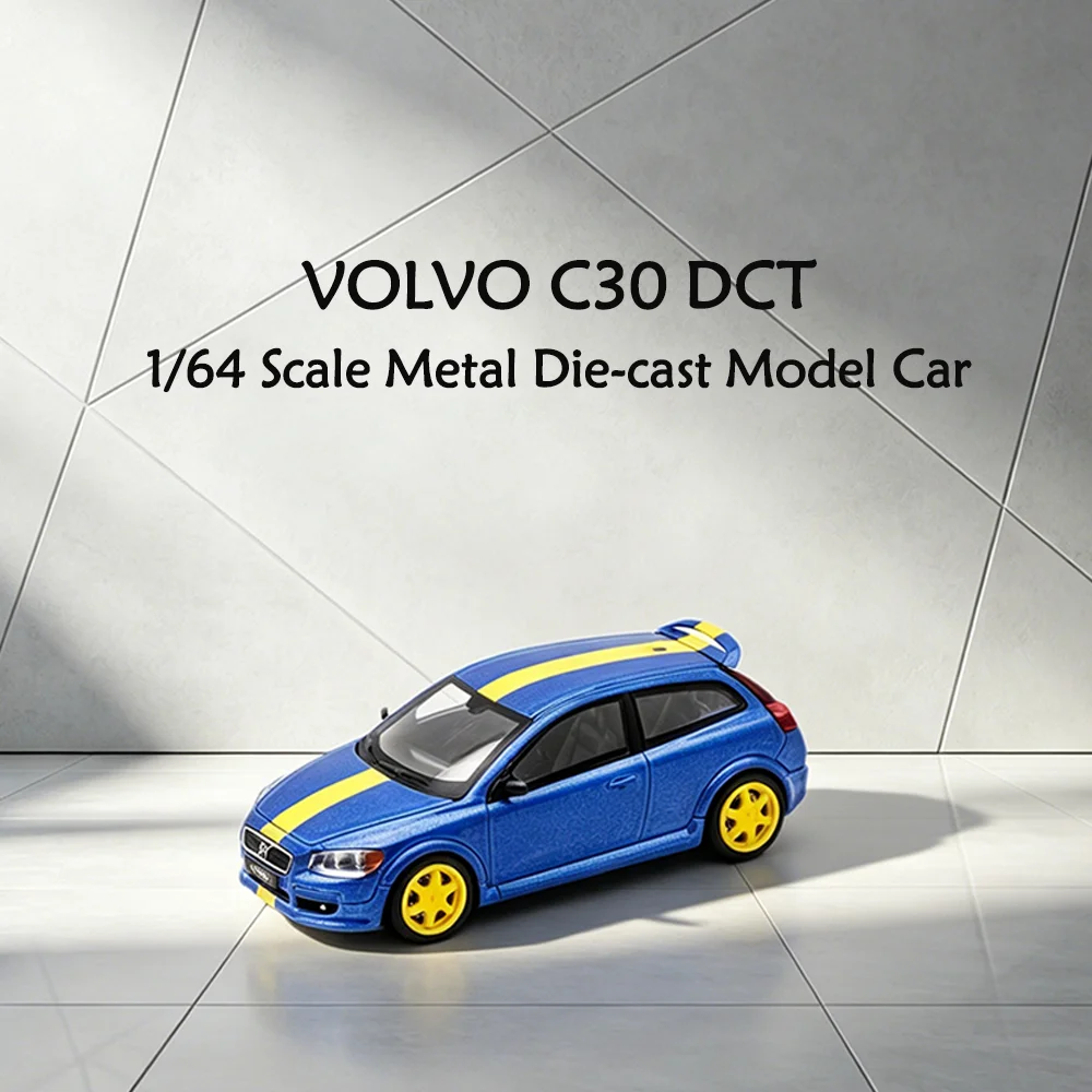 

Hi-Story Brand 1/64 Mini Diecast Model Car LL017 VOLVO C30 Style With Racing Stripes Classic Car For Collection And Decoration