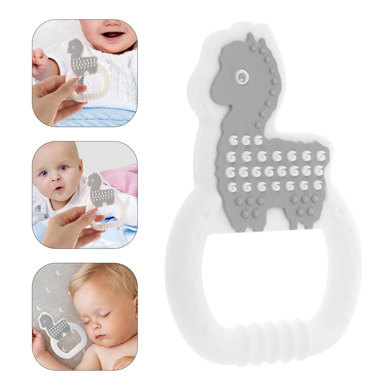 

Baby Teether Light Weight Smooth Edges Sensory Teething Ring For Cartoon Teething Infant Molar Relief Chew