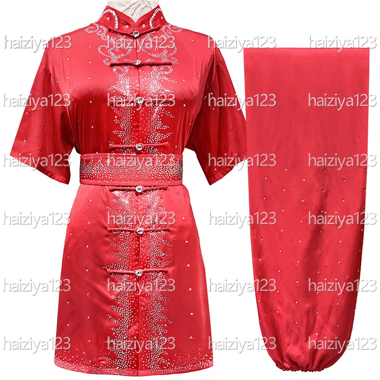 

Brilliant diamonds Wushu uniform Kungfu Martial arts suit Changquan clothes Taolu garment for men women girl boy kids adults