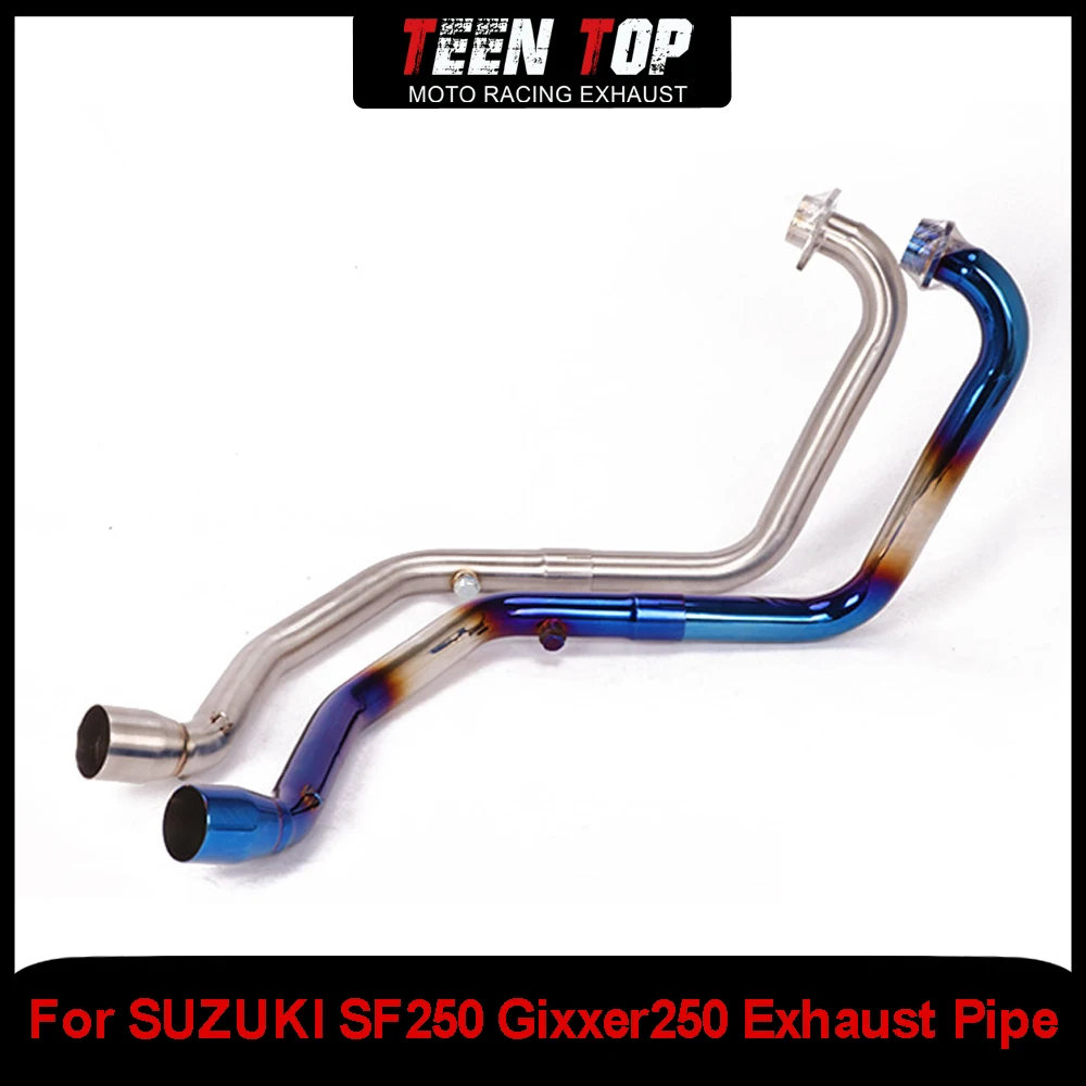 

Выхлопная труба мотоцикла Escape Moto, колено выхлопной трубы для Suzuki SF250 Gixxer250, передняя соединительная труба, стальной глушитель выхлопной трубы 51 мм