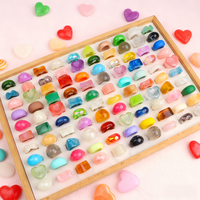 10/20/30Pcs/Lot Fashion Cute Charm Sweet Funny Love Multicolor Geometric Rings For Women Fingers Jewelry Party Gifts Accessories
