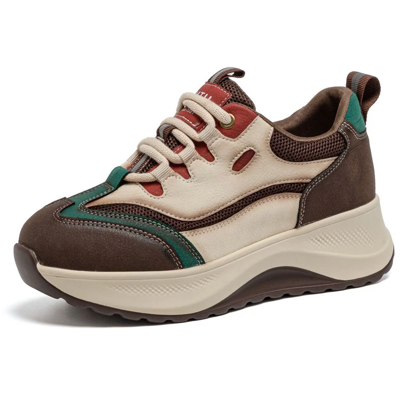 5 سنتيمتر 2 بوصة النساء أحذية رياضية مكتنزة جلد طبيعي النساء حذاء كاجوال منصة أحذية رياضية مريحة أحذية الشتاء الدافئة #2