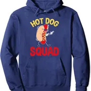 Polarshe Funny Hot Dog Squad Hot Dog Foodie abbigliamento Design felpa con cappuccio Unisex