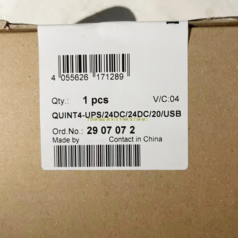 

2907072 QUINT4-UPS/24DC/24DC/20/USB QUINT DC-UPS 24VDC/20A Uninterruptible Power Supply