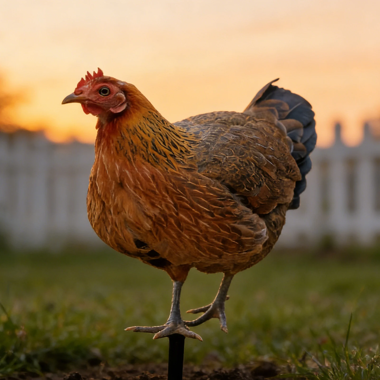 Acrylic Chicken Garden Stake Outdoor Animal Decor for Yard Hen Shaped Lawn Ornament Weather-Resistant Farmhouse Decoration