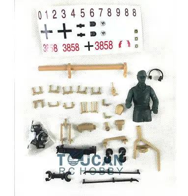 HENG LONG-Sac de pièces de décoration en plastique, échelle 1/16, accessoires RC, allemand IV F, précieux 3858, jouets modèles, pièces de rechange, TH00282