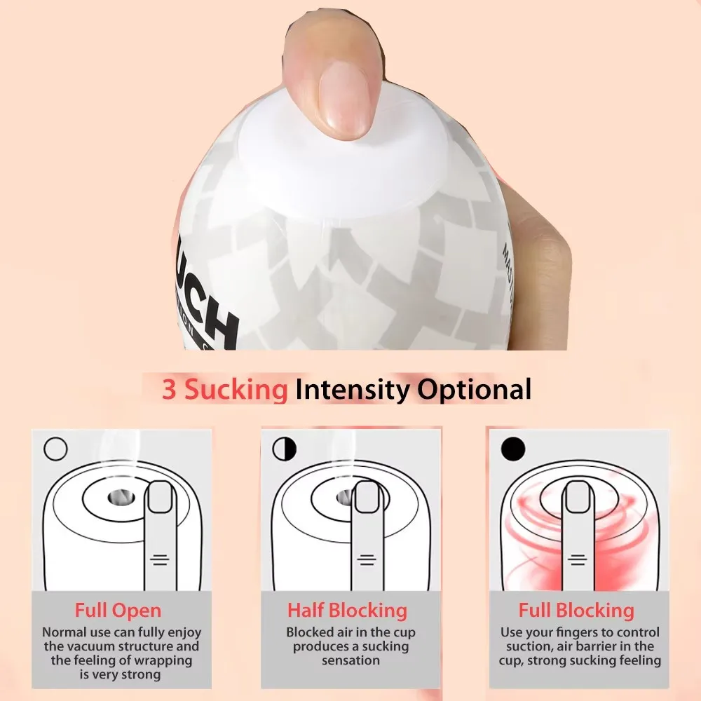 Realistic Vagina Anal Oral Deep Throat Masturbation Cup Vacuum Sucking Soft Silicone Male Penis Glans Trainer Sex Toy for Men view 5