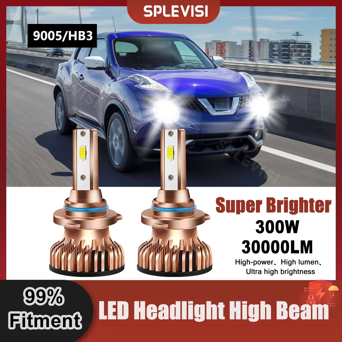 

Plug And Play LED Headlight High Beam Bulbs 30000LM 300W For Nissan Juke 2014 2015 2016 2017 2018 2019 2020 2021 2022 2023