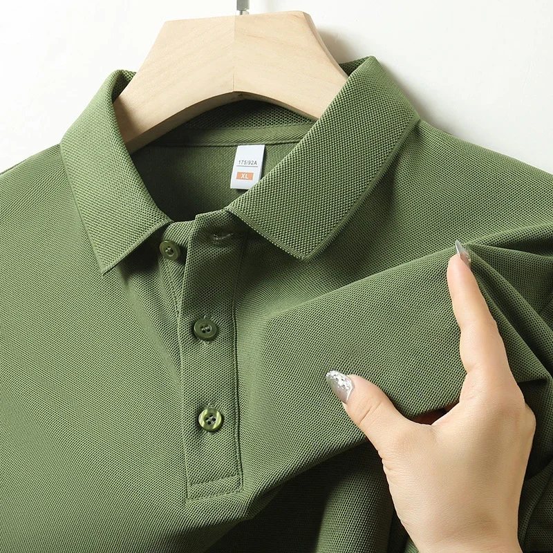 Men\'s Solid Color Casual Fashion Short Sleeve Polo Shirt Summer Comfortable Top for Business And Leisure