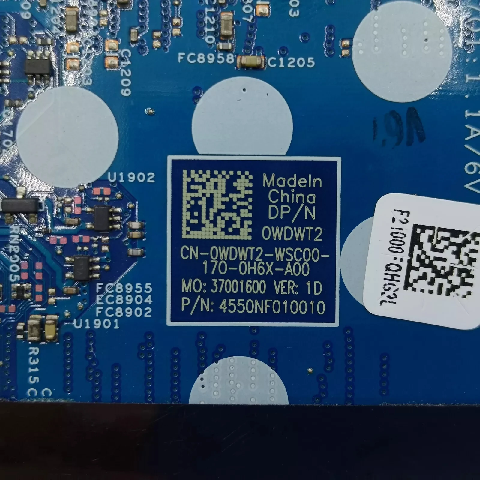 

0WDWT2 для материнской платы Latitude 3420 i7-1165G7 203068-1 MX450 2 ГБ