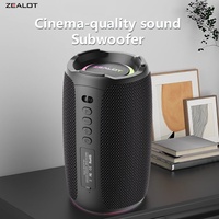ZEALOT S61 Portable Outdoor Wireless Speaker with RGB Light 20W Power 3600mAh Battery Can Play for 10 Hours.