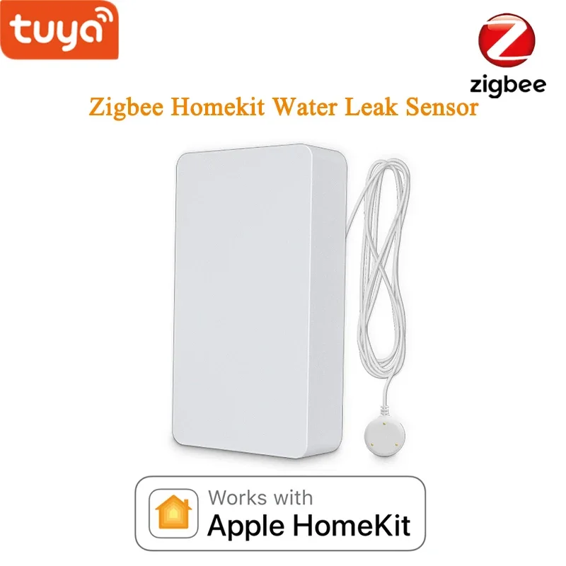 إنذار غاطس كاشف تسرب المياه الذكي مع Tuya Smart Life HomeKit ووضع ZigBee المزدوج، التحكم عن بعد في التطبيقات