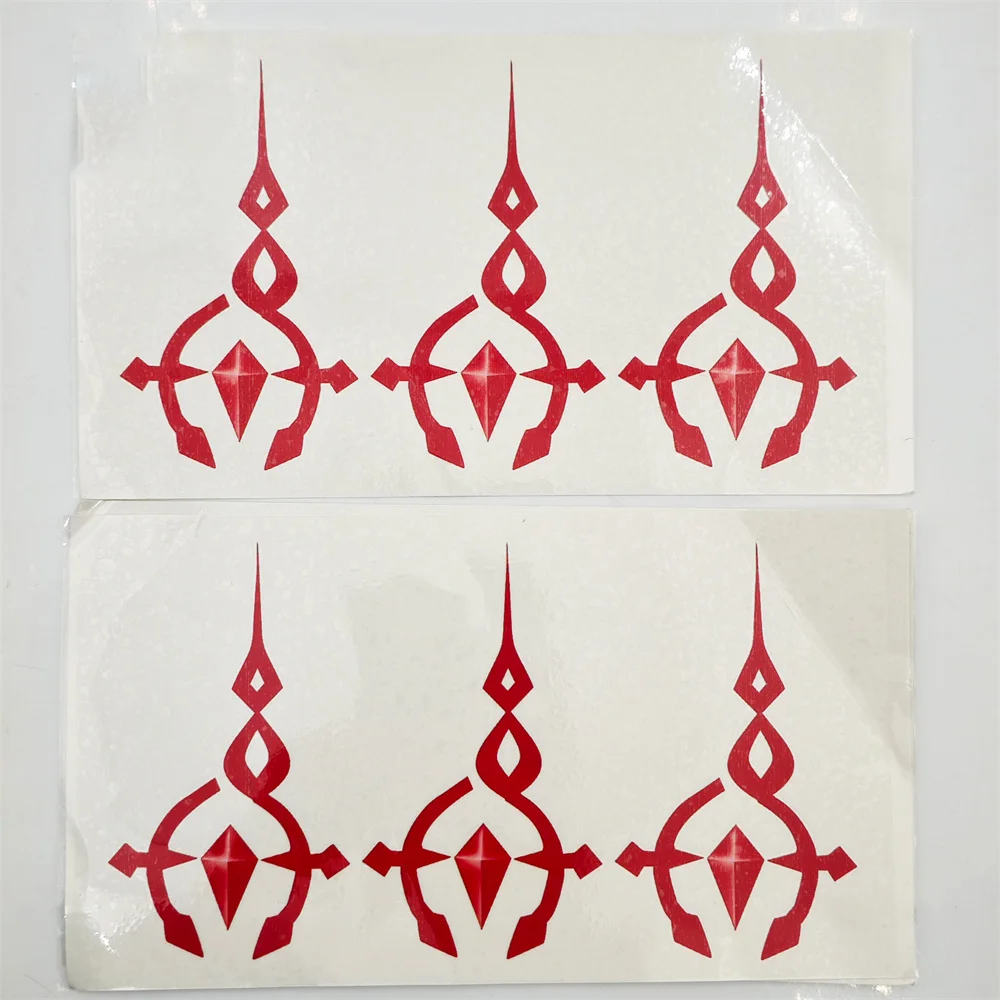 Spiel Honkai: Star Rail Anaxagoras Cosplay Wasserdicht Temporäre Aufkleber Rot Fake Tattoo Halloween Papier Zubehör Körperkunst