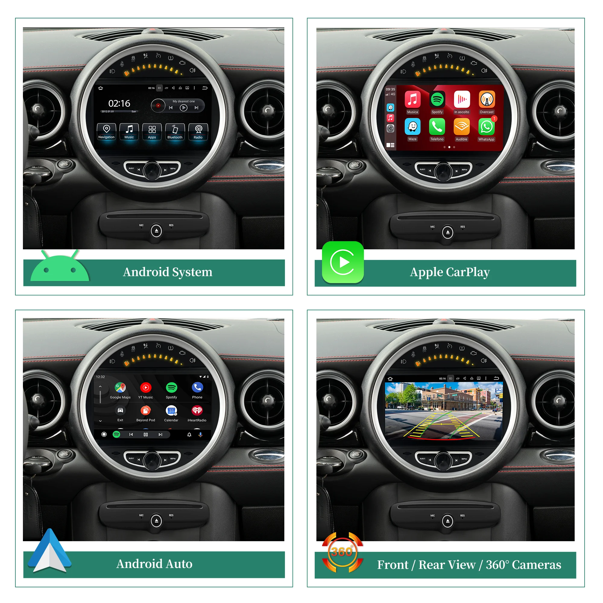 

Автомобильное радио ODTOPCAR стереосистемы для BMW Mini cooper Clubman Cabrio R61 Apple Carplay Android Авто Netflix головное устройство 2006-2013