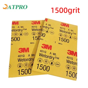 100 pz/200 PZ Genuino 3M401Q Carta Vetrata di Bellezza P1500grit Riparazione Fine Vernice Per Auto Lucidatura Acqua Carta Vetrata Vernice Lucidatura Abrasiva