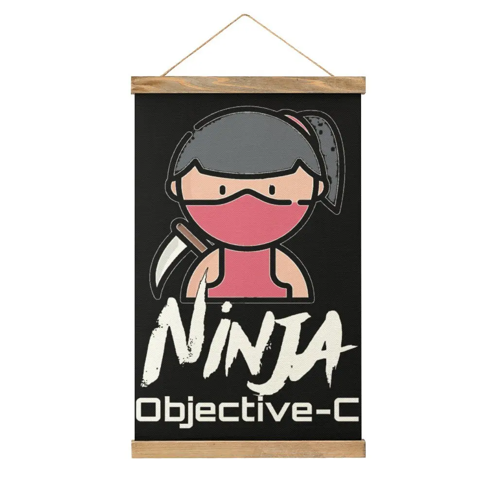

Objective C Ninja (Color White) Essential For Painting Bedroom Picture Hanging Canvas Hanging Picture Cute Joke Style Decorate
