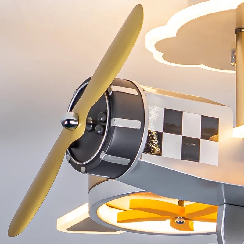 Nordic LED Kids Airplane Lights Children Bedroom Modern Simple Personality Creative Home Decor Cartoon Shape Chandelier LED