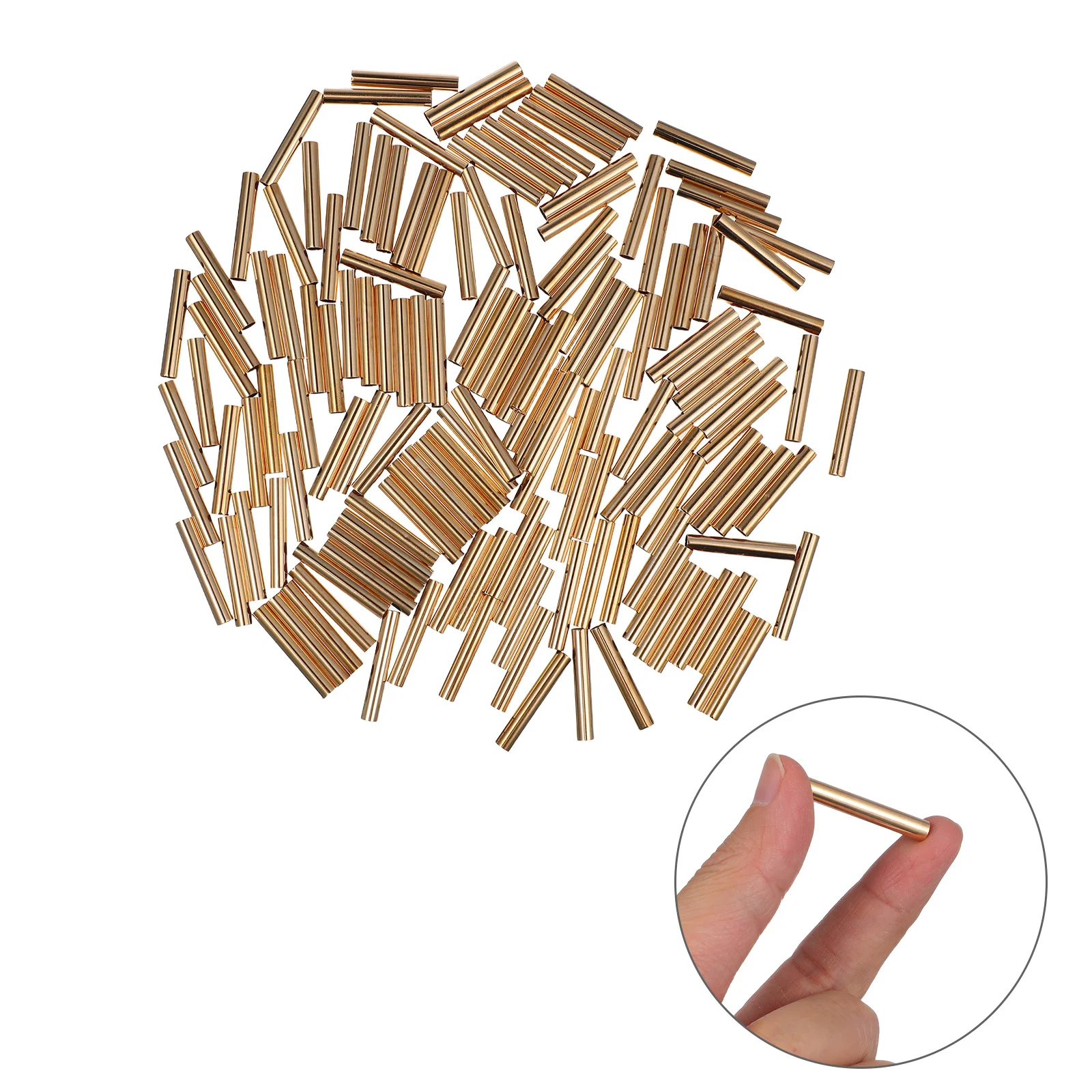 

200Pcs Copper Tube Beads 30Mm Long Metal Spacer Beads for Jewelry Making DIY Craft Supplies Bracelet Necklace Connectors