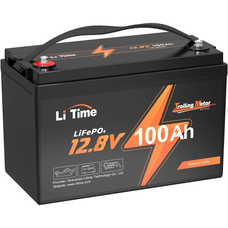 12V 100Ah TM LiFePO4 Lithium Battery with Low Temp Protection, Group 31 Lithium Battery, Buit in 100A BMS