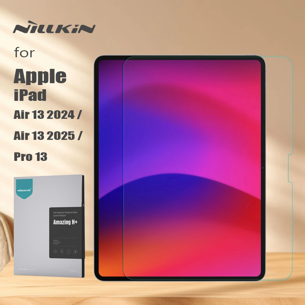 

for Apple iPad Air 13 2024 / 13 2025 Nillkin H+ Anti-explosion Tempered Glass Ultra Clear Thin Screen Protector For iPad Pro 13