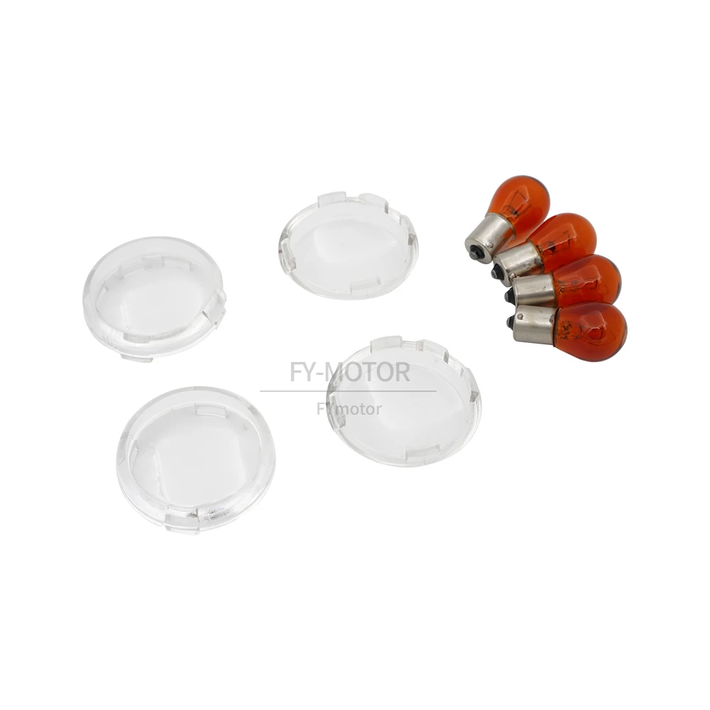 Motorcycle Signal Lens and Bulb Kit case Fit For Harley Sportster XL883 XL1200 X48 72 For Dyna V-Rod VRod