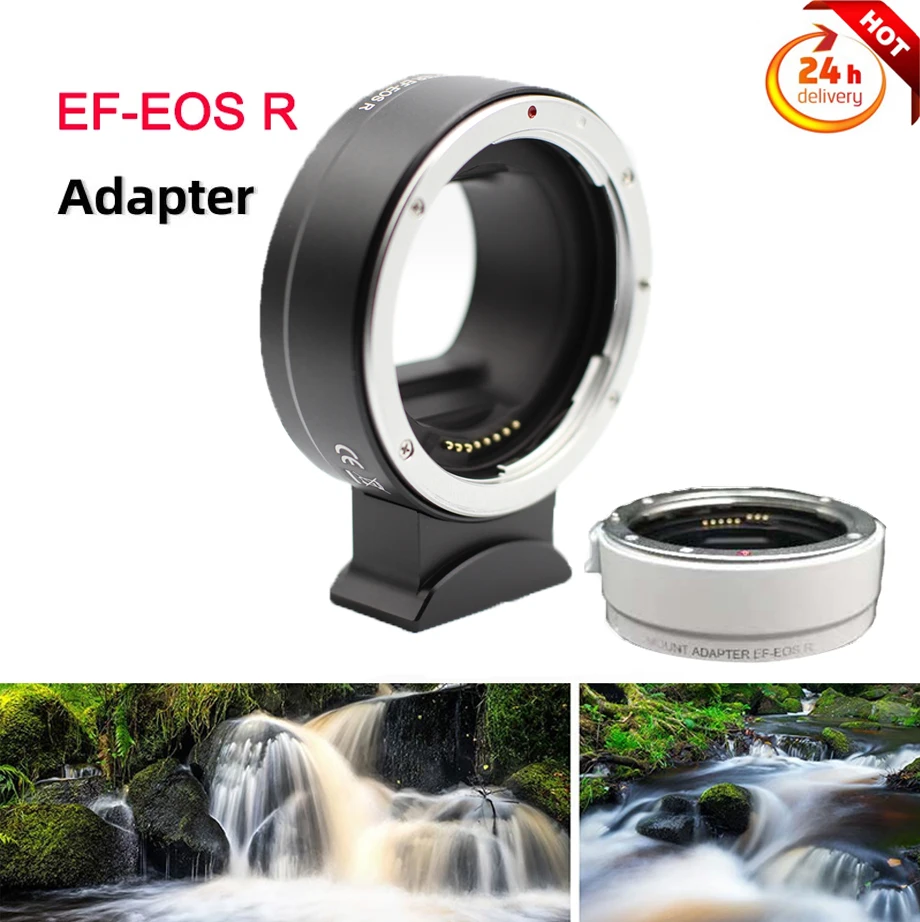 

EF-EOSR Camera Lens Adapter with Drop in CPL/ND Filter, Autofocus Lens Converter Ring Compatible with Canon EF/EF-S Lens to EOSR