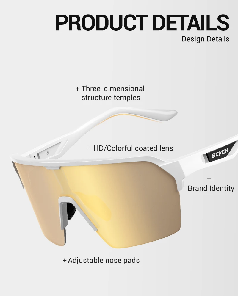 SCVCN Fahrradbrille, photochrome Sonnenbrille für Herren, Outdoor-Sportbrille, UV400-Schutzbrille, MTB-Fahrradbrille, Fahrradbrille für Damen – Detail 3