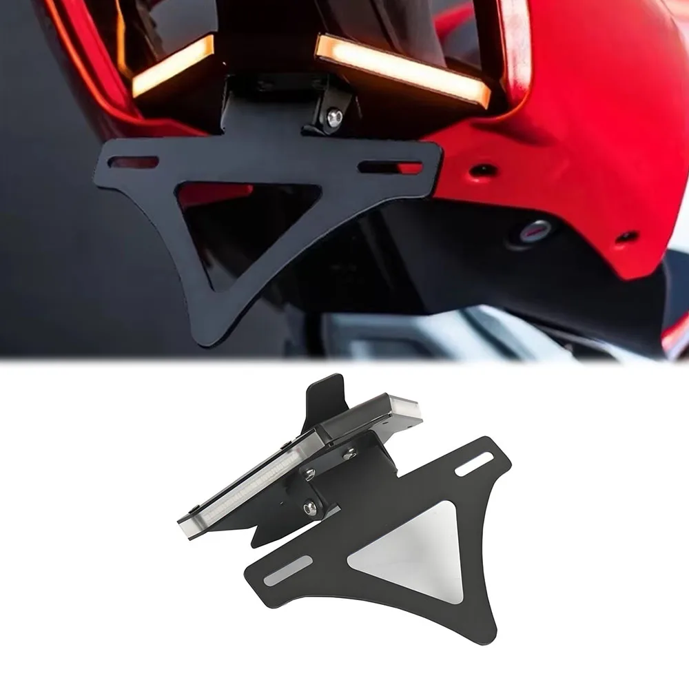 

2018-2024 Motorcycle License Plate Holder Tail Tidy Frame bracket LED Light For Ducati Panigale V4 V4S Streetfighte V4 V2