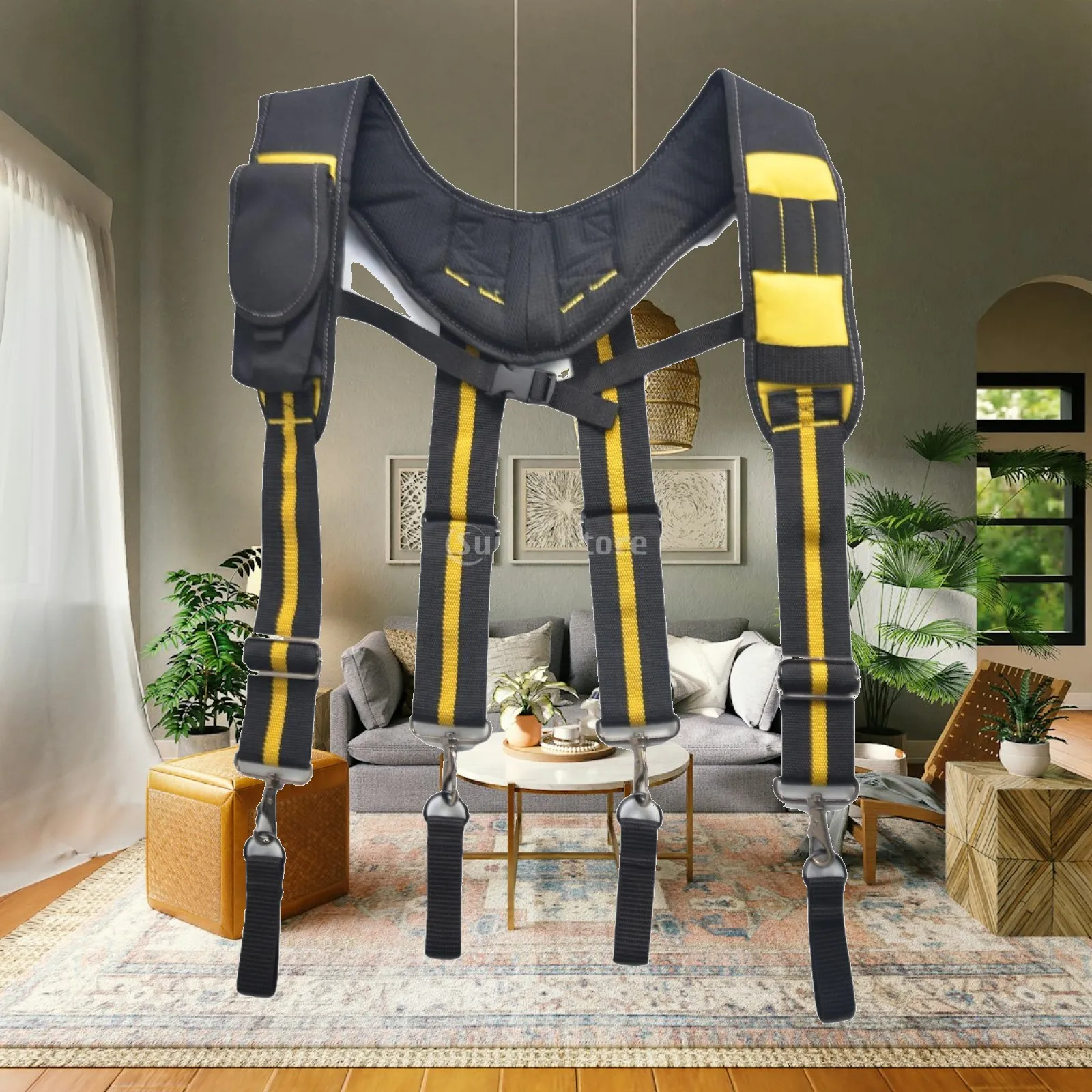 Adjustable Tool Belt Suspenders Heavy Duty Gear for Men Oxford Cloth Y Shaped Design Work Suspenders Comfort