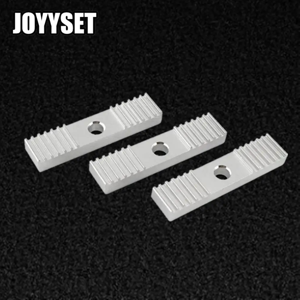 3D Printer Parts Reprap GT2 Timing Belt Fixing Piece Aluminum Alloy Tooth Pitch 2mm Stator Belt Clamp Fixed Clip CNC 9*40mm