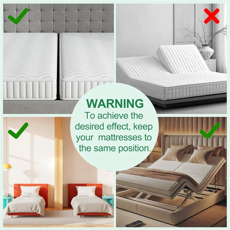 ABRS-10" Extra Wide Bed Bridge Twin Bed Mattress Connector Bridge For Stayover,Family Room