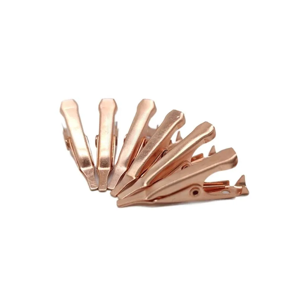 10PCS Pure Copper Electrician Test Alligator Clips Connector 5A Power Wire Test Connector Battery Clamp Crocodile Test Clips