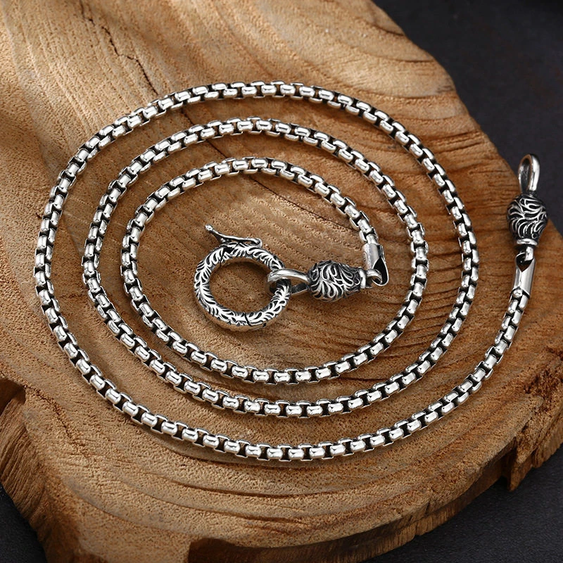 OUYADI Naszyjnik z łańcuszkiem – 925 Sterling Silver Chain Necklace Men recenzja i cena