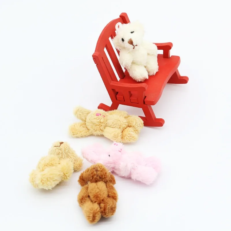 Dollhouse simulation plush teddy bear bunny miniature model