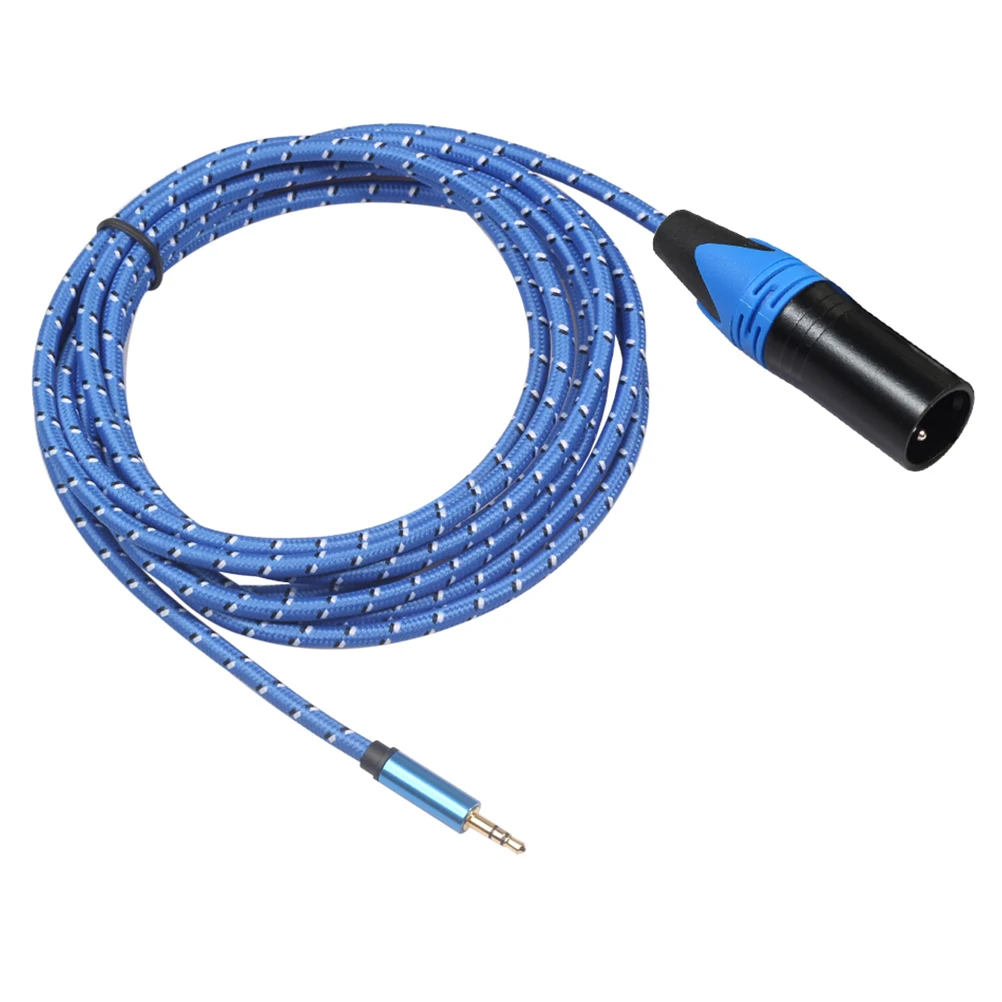 

3.5Mm To Dual Rca Audio Cable For Power Amplifier Speaker Connection Durable Oxygen-Free Copper Wire Adapter Cable