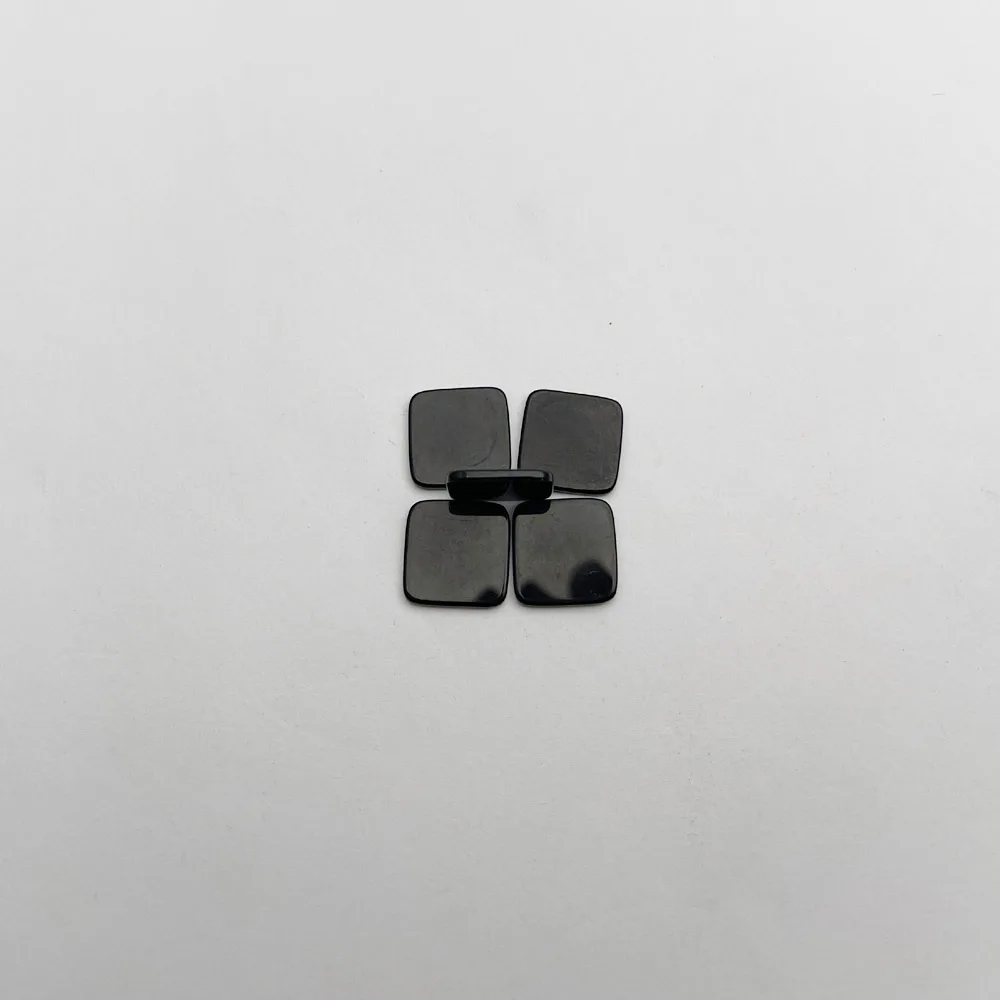 fashion new Natural stone Obsidian Double flat bottom square cabochon about 14MM 12PCS Ring Earrings necklace diy Accessories