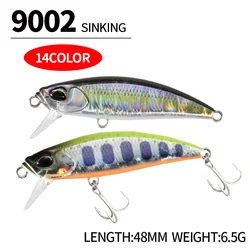 싱킹 미노우 미끼 하드 미끼 워블러, 잉어 낚시 미끼, 송어 농어용 인공 미노우 미끼, Isca Pesca, 48mm, 50mm, 1 개