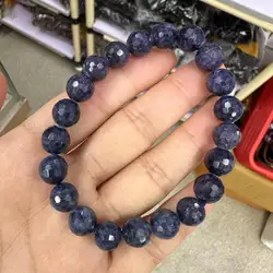 AAA Quality Natural Cutting Sapphire Stone Bead Bracelet Natural Stone Bracelet Senior Jewelry Female for Gift Wholesale!9mm