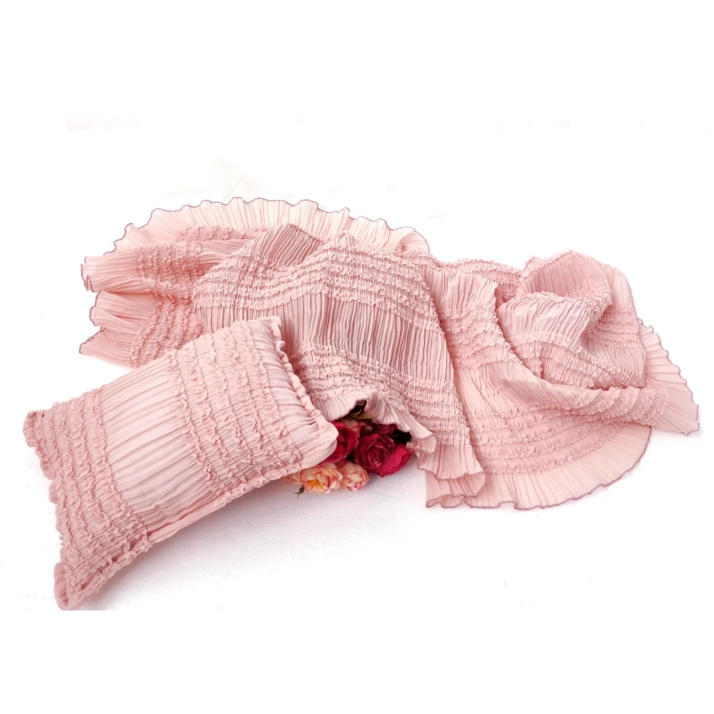 Pemotretan Bayi Baru Lahir Berpose Bantal Fotografi Latar Belakang Selimut Hiasan Kepala Bayi Fotografi Aksesori Alat Peraga Gambar Bayi