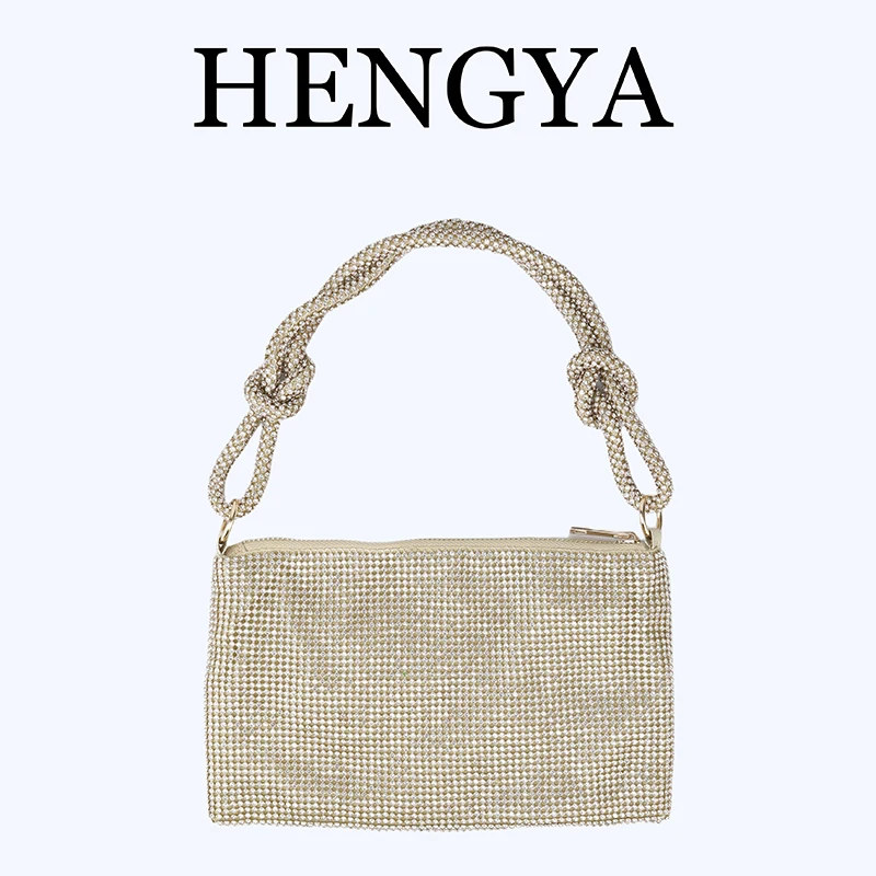 Nuevo bolso de mano con carácter a la moda para mujer, bolso de cena brillante, bolso para banquete, bolso de hombro tipo bandolera formal para