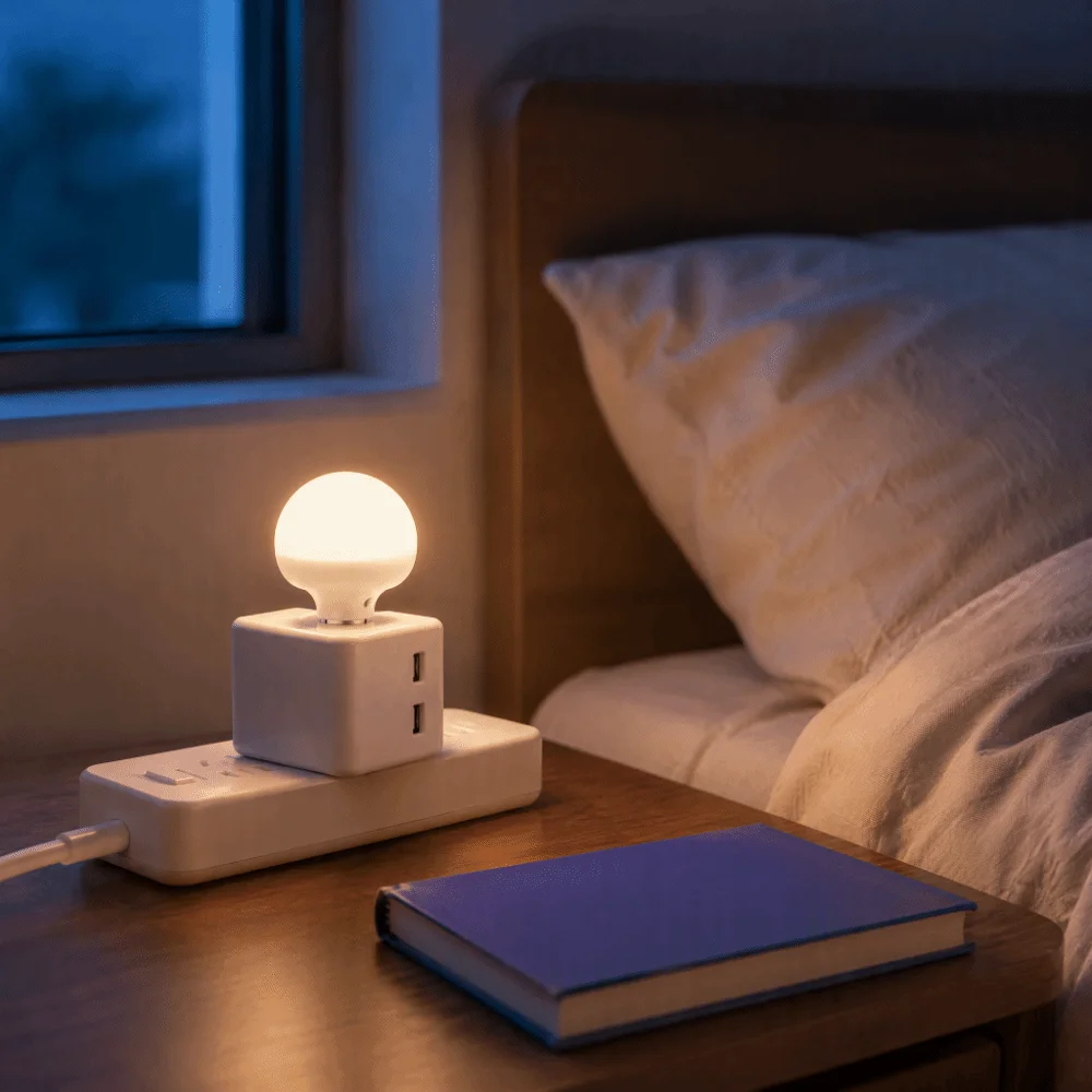 Decoration Portable Night Light USB Plug Smart LED Desk Lamp Intelligent Mini Voice Controlled Lamp Bedside