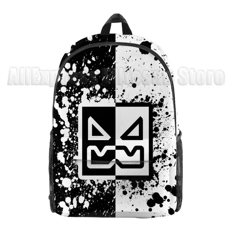 Children Angry Geometry Dash 3D Print Backpacks Students Anime Game School Bags Boys Girls Cartoon Bookbags Kids Knapsacks Gifts