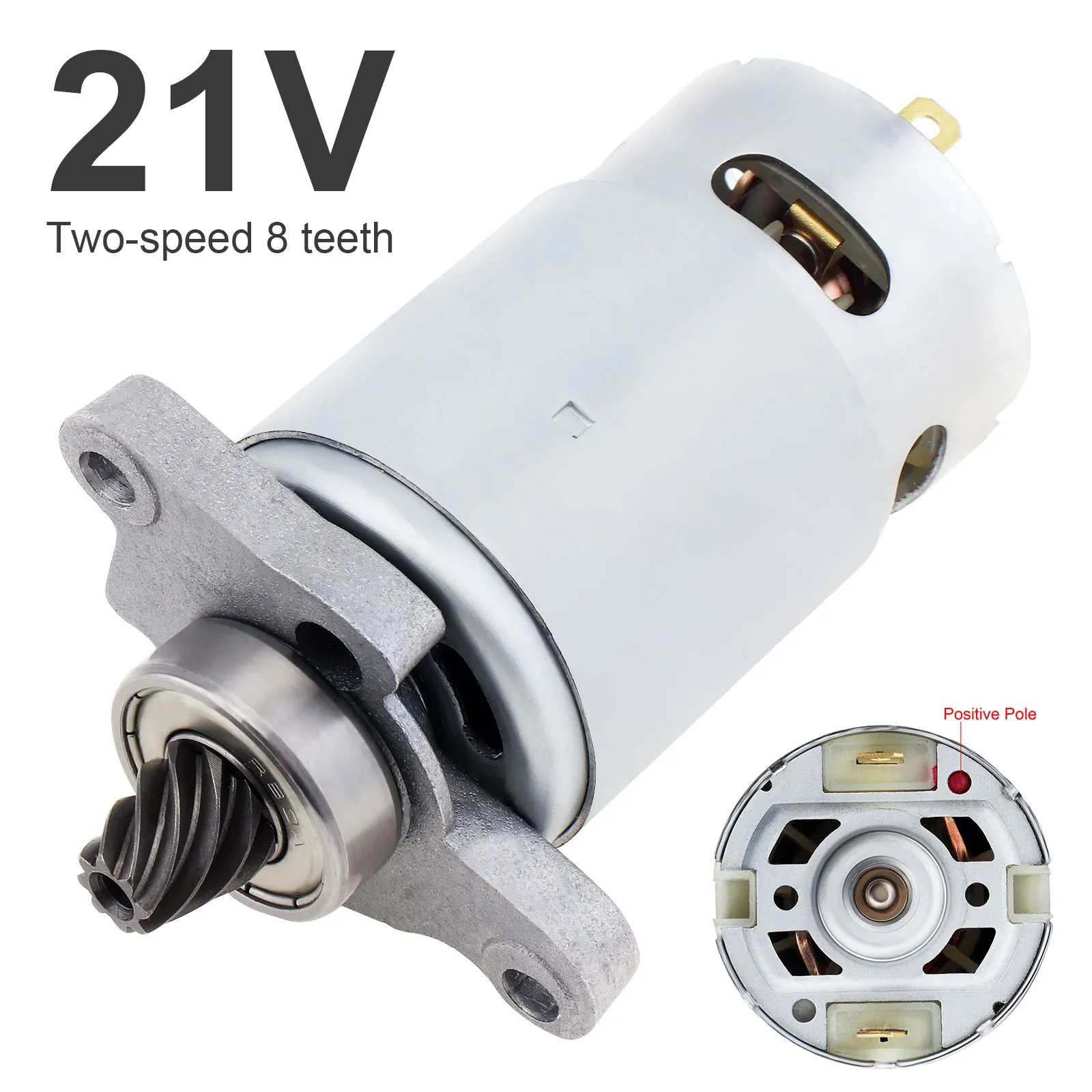 8 Teeth RS550 DC Motor High Power Reciprocating Saw Motor Conical Teeth Gear for Handheld Cutting Lithium Electric Saber Saw